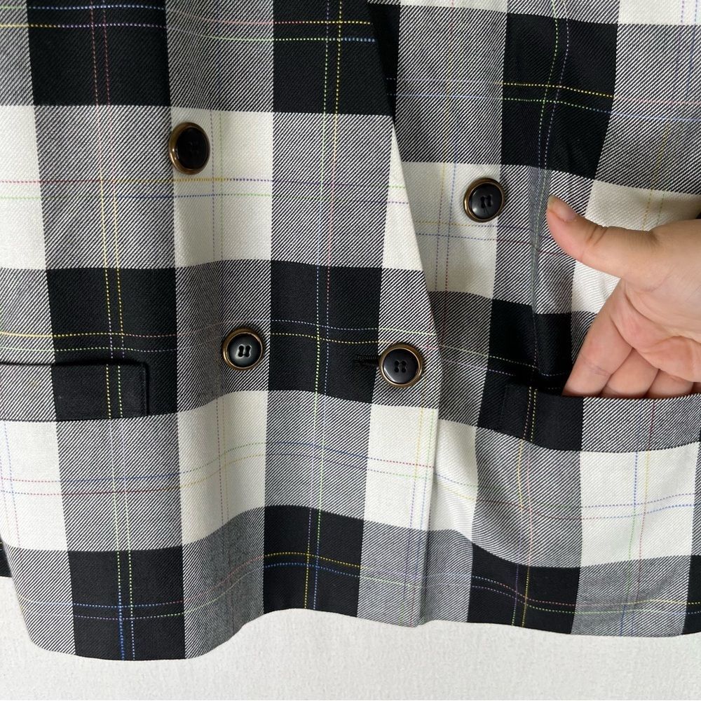 Amanda Smith Vintage Blazer Skirt Set 90s Clueless Plaid Double Breasted 16 - Picture 6 of 15